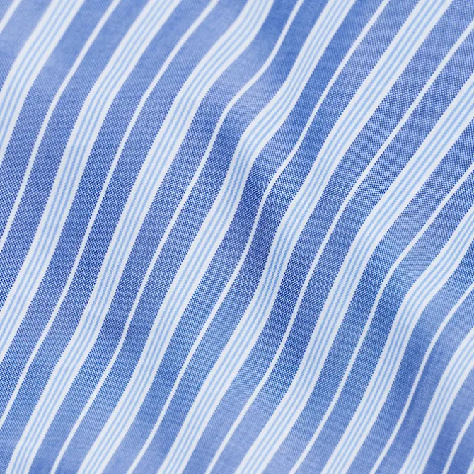Wall Street Duvet Cover Oxford Stripe Medium Blue