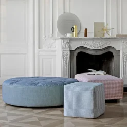 Wheel puff med flere knapper Ø 80 cm