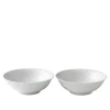 White Fluted Bolle 35 cl / 16 cm 2 stk