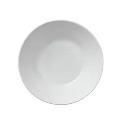 White Fluted Dyp Tallerken 50 cl / 17 cm