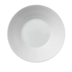 White Fluted Dyp Tallerken 24 cm