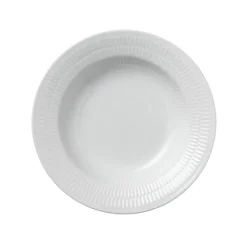 White Fluted Dyp Tallerken 21 cm