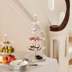 White Fluted Fat 3 Etasjer