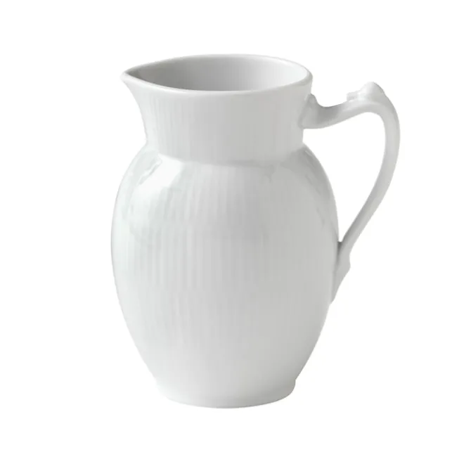 White Fluted Kanne 38 cl