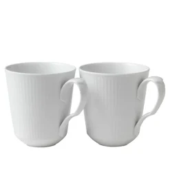 White Fluted Krus 38 cl 2 stk