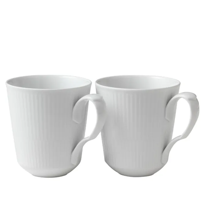 White Fluted Krus 38 cl 2 stk