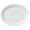 White Fluted Ovalt Fat 35 cm