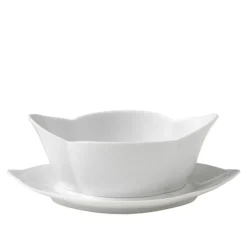 White Fluted Sauseskål 55 cl
