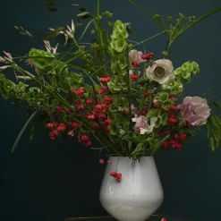 White Fluted Stor Vase 20,5 cm