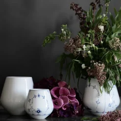 White Fluted Stor Vase 20,5 cm