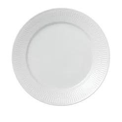White Fluted Tallerken 25 cm