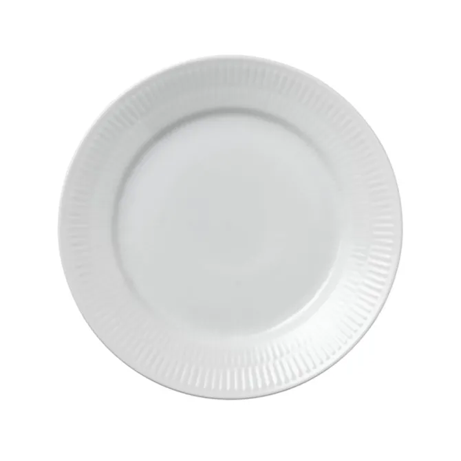 White Fluted Tallerken 19 cm