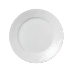 White Fluted Tallerken 22 cm