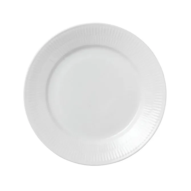 White Fluted Tallerken 22 cm