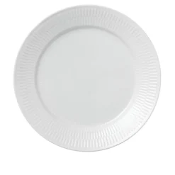 White Fluted Tallerken 27 cm