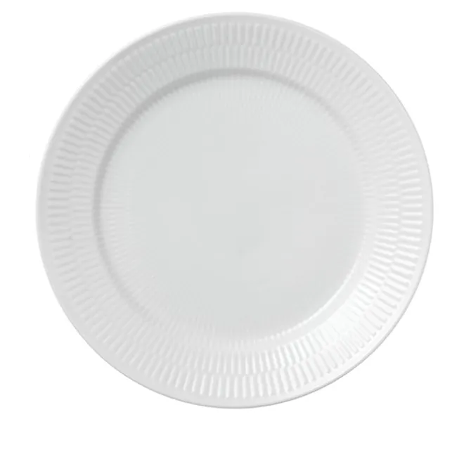 White Fluted Tallerken 27 cm