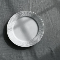 White Fluted Tallerken 27 cm
