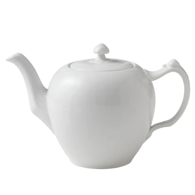 White Fluted Tekanne 1 L