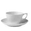White Fluted Tekopp & Skål 28 cl