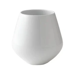 White Fluted Vase 15 cm