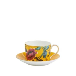 Wonderlust Yellow Tonquin Teacup Saucer