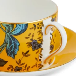 Wonderlust Yellow Tonquin Teacup Saucer