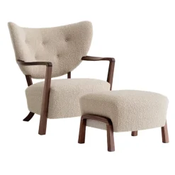 Wulff Lounge Chair ATD2 Pouf ATD3 - Walnut
