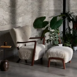Wulff Lounge Chair ATD2 Pouf ATD3 - Walnut