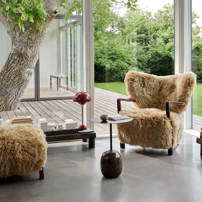 Wulff Pouf ATD3 Walnut